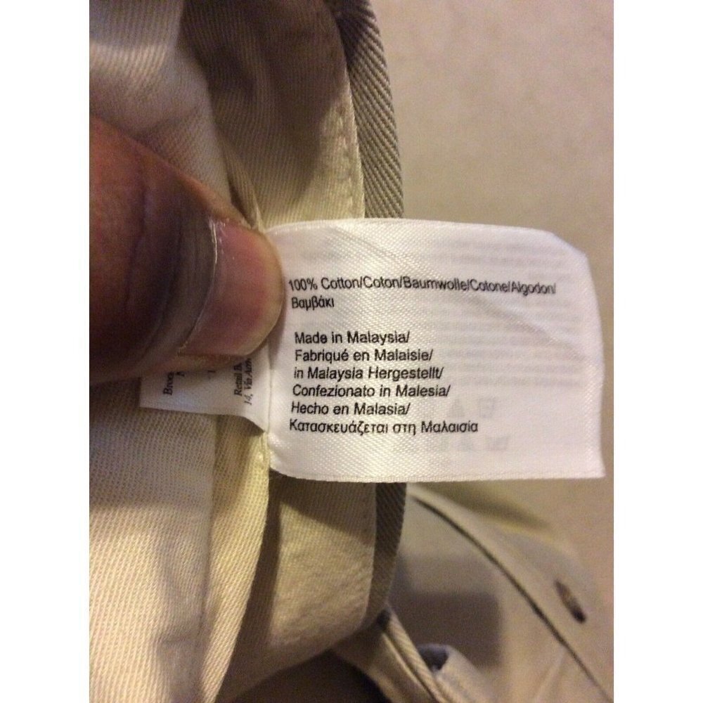 Brooks Brothers 346 Advantage Chino Elliot Pleated Beige Khaki Pants Men's 36x34 - Picture 6 of 11